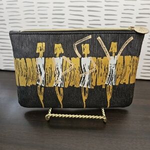 Ipsy Glam Bag Makeup Pouch Cosmetic Bag ~Gold Dancers (New)